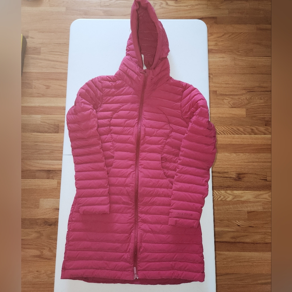 Lululemon Pack It Down Long Jacket Deep LuxeSZ 6